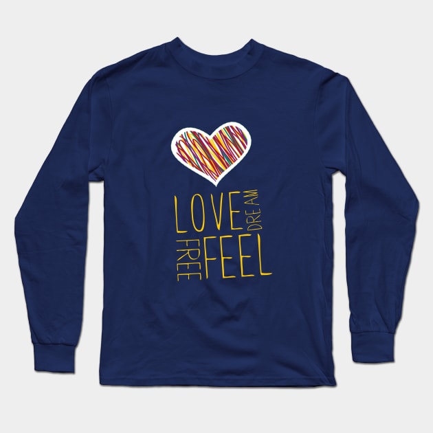 Feeling heart Long Sleeve T-Shirt by Urbhemia Designs